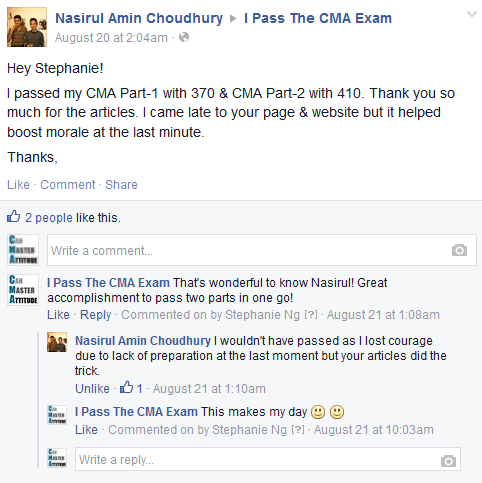 CMA exam success stories 1